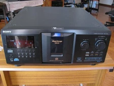 Sony CDP-CX355 300 Disc Changer CD Player New Belts Working Condition No Remote