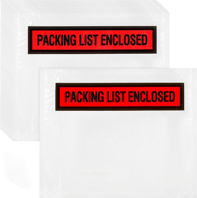 Nicunom 1000 Pcs Packing List Envelopes 4.5'' x 5.5'', Clear Adhesive Invoice Pack