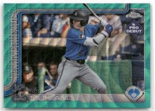 2025 Topps Pro Debut Baseball PJ Morlando #PDC-163 Chrome Aqua Wave /75
