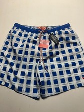 NWT Ted Baker The Worlds Your Lobster Swim Shorts Blue Trunks Beach Men Sz Large
