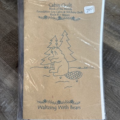 Waltzing with Bears Cabin Quilt Pattern Foundation Log Cabin Block 8 Beaver 2000