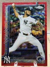2025 Topps Chrome Update Camilo Doval RED WAVE REFRACTOR 2/5