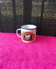Vintage British Royal Navy Pusser’s Enamel Tin Mug Schooner Sailing Ship Cup