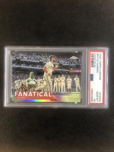 2025 Topps Chrome - Fanatical Bryce Harper #FAN-15 PSA 10 SSP EV