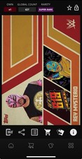 DIGITAL TOPPS WWE SLAM Rey Mysterio CULTURE 26 SUPER RARE ORANGE DUAL RELIC Read