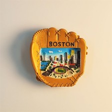 BOSTON USA Resin Refrigerator magnet 3D travel souvenirs craft