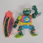 Vtg TMNT Michaelangelo Sewer Surfer Action Figure 1990 Playmates with Surfboard