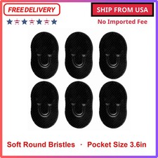 6 Pack Palm Pocket Combs For Men Women Soft Finger Massage Hair Brush Portable
