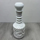 Vintage Milk Glass Jim Beam Liquor Bottle Decanter with Stopper