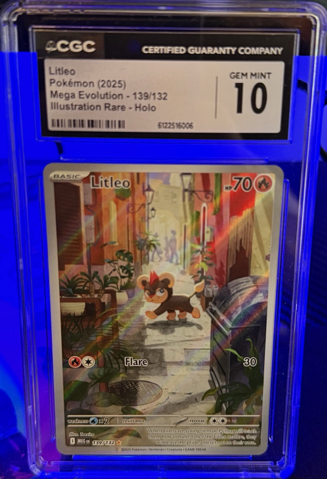 Pokemon Litleo 139/132 Illustration Rare Mega Evolution - CGC 10