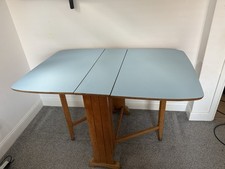 Vintage Mid Century MCM Formica Foldable Drop Leaf Table