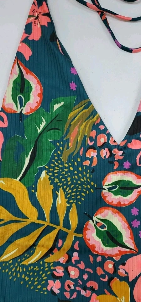 Новый купальник Vitamin A Bianca с V-образным вырезом цельный окрашенный в джунгли Ecorib размер средний - Изображение 2 из 4