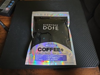 NEW & SEALED - EVERYDAY DOSE Mild Roast Coffee+  7.7 oz.  EXPIRATION 12/29/2027