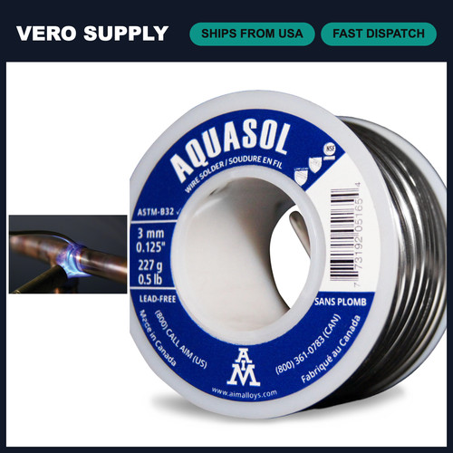 Lead-Free Plumbing Solder, Silver Bearing, 0.125" Diameter, 1/2 lb Spool - Ideal