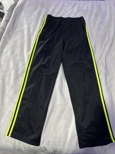 NWT Boy’s Adidas Black, Neon Green Striped Size XL Track Pants $30 - Picture 9 of 9