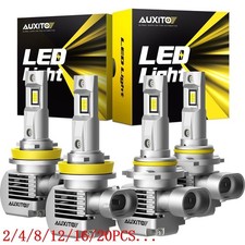 AUXITO 9005+H11 Set Combo LED Headlight Kits High/Low Beam Bulbs White 2/4/8X