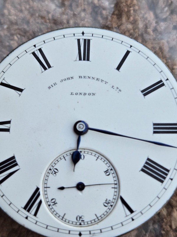 Antique Sir John Bennett London Pocket Watch Movement 43mm English LTD