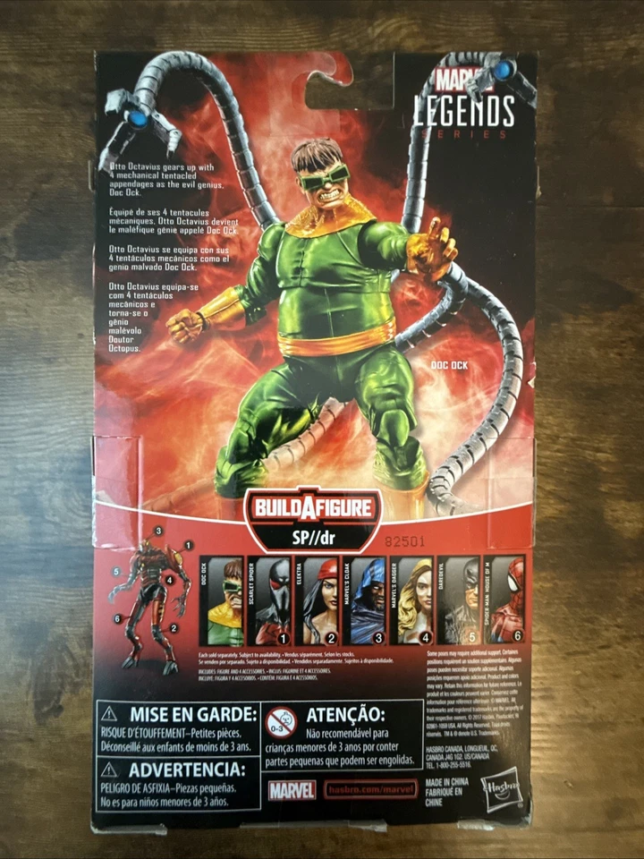 6-дюймовая экшн-фигурка Marvel Legends Doc Ock SP DR BAF Hasbro 2017 совершенно новая запечатанная - Изображение 3 из 4