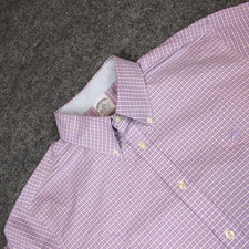 Brooks Brothers Regent Fit Button Down Shirt Men's XL Purple Non Iron 1818