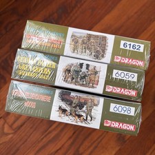 Dragon  LOT (3) 1/35 Scale German WWII Kits:  6162, 6059, 6098 -- ALL SEALED/NEW