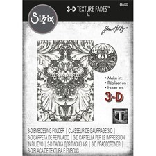 New Sizzix 3D Texture Fades Embossing Folder DAMASK Tim Holtz