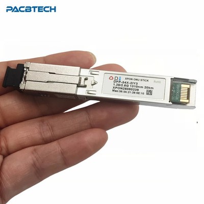 XPON Stick SFP SFP XPON ONU STICK With MAC SC 1310nm/1490nm DDM Pon Module 20KM 