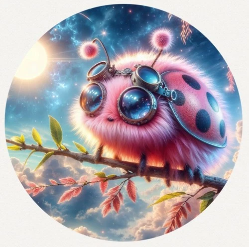 Hayleybug 1 oz Lumina Lady Bug silver Round w/ COA mintage 15