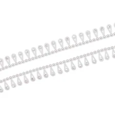 Pearl Diamond Rhinestone Trim Teardrop Chain 5/8" x 10 Yd Sew & Upholstery Spool