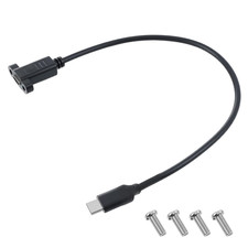 USB Type C Male to Female Cable, USB Type C 3.1Panel Mount Adapter Cable 10Gbps