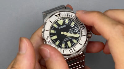 SEIKO 7S26-0350 Black Monster Automatic Men's Watch from JAPAN | eBay