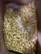 Yellow   Premium Hard Wood Golf Tees - 5000 Count