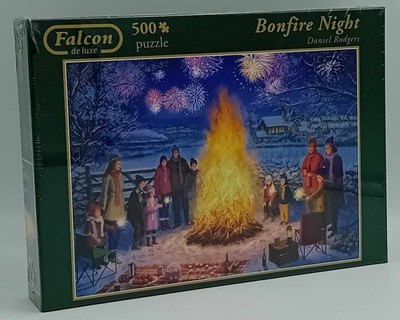 DANIEL RODGERS BONFIRE NIGHT Lagerfeuer Falcon Jumbo Puzzle 11121 500 Teile NEU