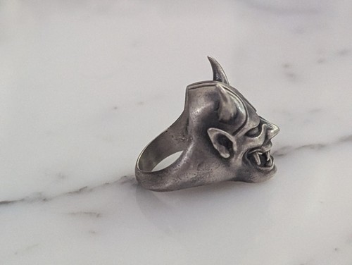 925 Sterling Silver Hannya Oni Yasha Demon Ring Size 5.25 US - Picture 4 of 6