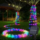 Solar Rope Lights Outdoor Tube Fairy String Lights Waterproof Garden Patio Decor