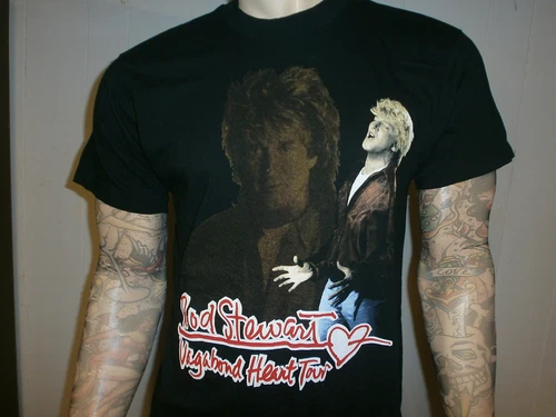 ROD STEWART CONCERT T SHIRT Vagabond Heart Tour Cities 1 1990s vintage concert t-shirt, vintage, size L, single stitch, B+ condition