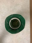Pottery Barn Candle Holder Lamp Green Beaded Shade Silver Base — photo 4