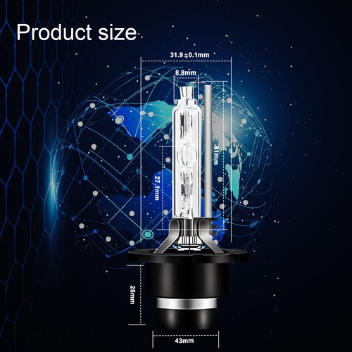 2x D4S HID Headlight Replacement Bulb for 2006-2009 Toyota Prius 35W Xenon WHITE - Imagen 5 de 12
