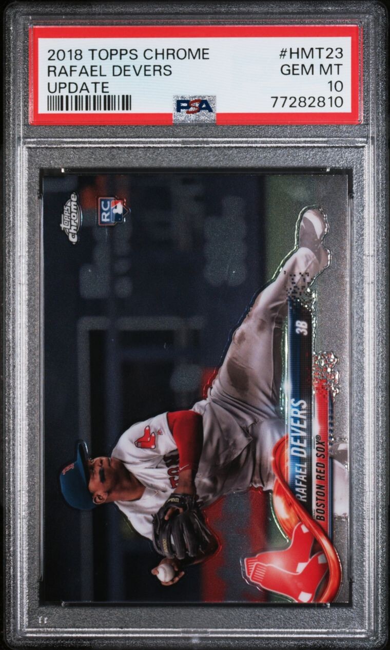 PSA 10 Gem Mint RAFAEL DEVERS 2018 Topps Chrome Update RC Rookie #HMT23