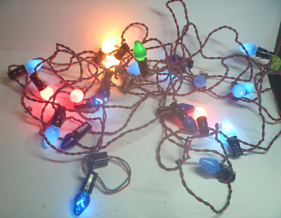 Vintage Sears Happi Time Indoor Christmas Tree Lights Amico 24 Bulbs
