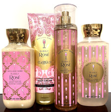 Bath Body Works Complete Set 4 BUBBLY ROSE Lotion/Mist/Body Cream/Shower Gel