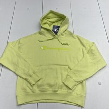 Champion Frozen Lime Powerblend Script Logo Hoodie Women s Size Small New