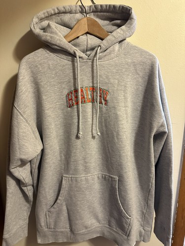 Midnight Organic Larry June Hoodie MensLarge Health Brown Woven Heavyweight 1991