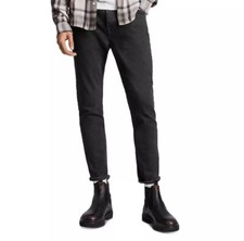 AllSaints Dean Slim Cropped Jeans - Washed Black  28 