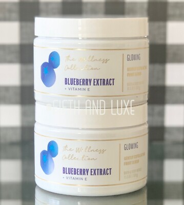 2~Bath & Body Works Wellness BLUEBERRY EXTRACT Glowing Fruit Scrub 11.5 oz/ea
