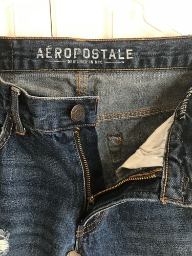 Pre-owned Men's Aeropostale Jeans size 32/34 Factory Destroyed Factory Faded - Picture 3 of 6
