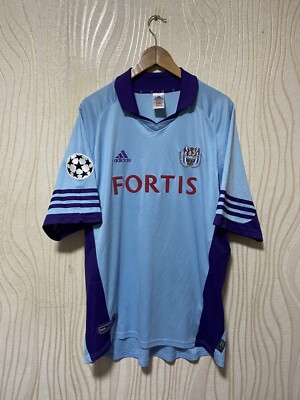ANDERLECHT 2001 2002 AWAY FOOTBALL SHIRT SOCCER JERSEY ADIDAS sz