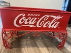 Vintage Drink Coca Cola Red Metal Planter Outdoor/indoor