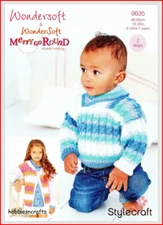 STYLECRAFT 9635 CARDIGAN & SWEATER Knitting Pattern DK 18"-26" 46cm-66cm