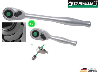 Stahlwille 1/2'' - 3/8'' - 1/4'' QR-Umschaltknarren Feinverzahnt