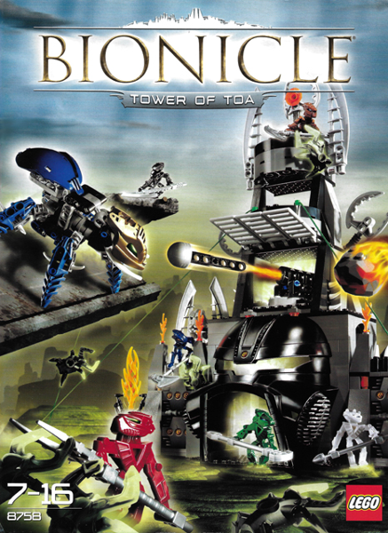 Lego Tower of Toa 8758 BIONICLE Minifigure Building Set